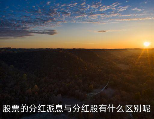 股票的分紅派息與分紅股有什么區(qū)別呢