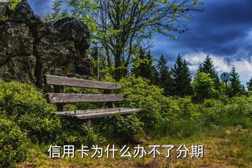 為什么辦理不了分期，為什么信用卡不能分期
