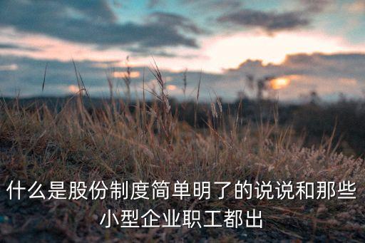 什么是股份制度簡(jiǎn)單明了的說說和那些小型企業(yè)職工都出