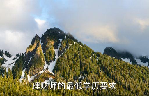 理財(cái)師的最低學(xué)歷要求