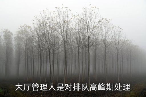 大廳管理人是對排隊高峰期處理
