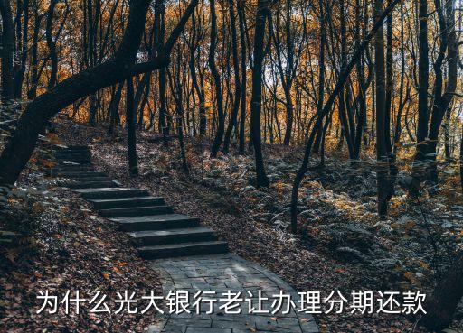 為什么光大銀行老讓辦理分期還款