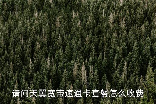 請問天翼寬帶速通卡套餐怎么收費(fèi)