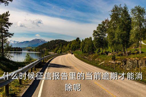 什么時(shí)候征信報(bào)告里的當(dāng)前逾期才能消除呢