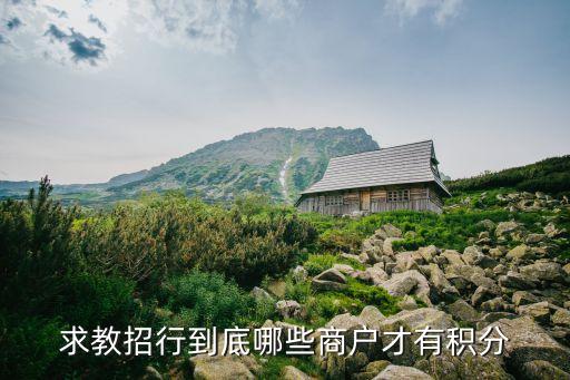 招商 什么類(lèi)型有積分，求教招行到底哪些商戶才有積分