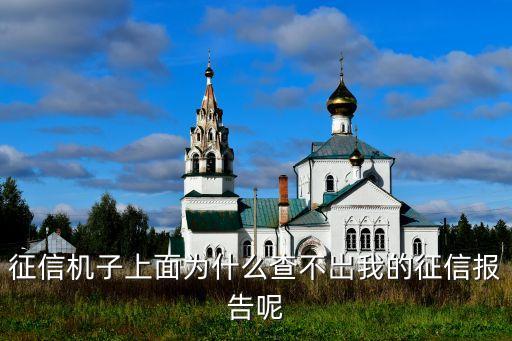征信機(jī)子上面為什么查不岀我的征信報(bào)告呢