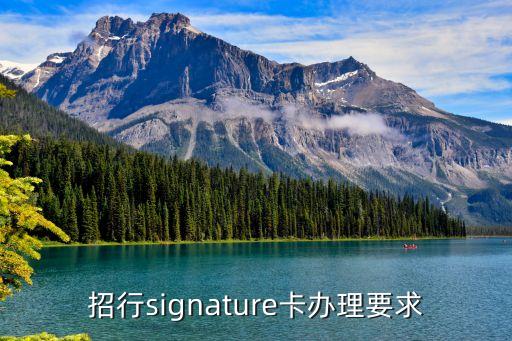 招行世界卡要什么要求，招行signature卡辦理要求