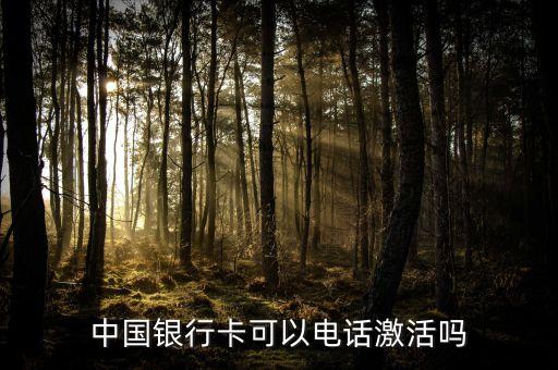 中國銀行卡可以電話激活嗎