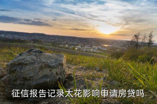 征信報(bào)告記錄太花影響申請(qǐng)房貸嗎