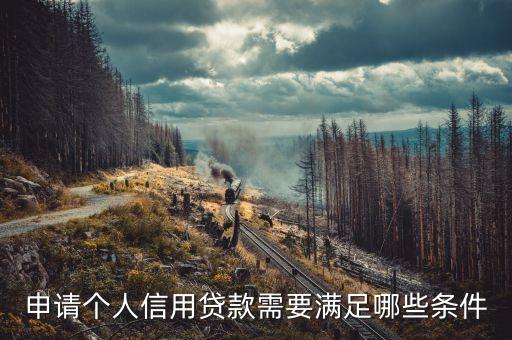信用貸款根據(jù)什么條件，申請信用貸款的條件有哪些