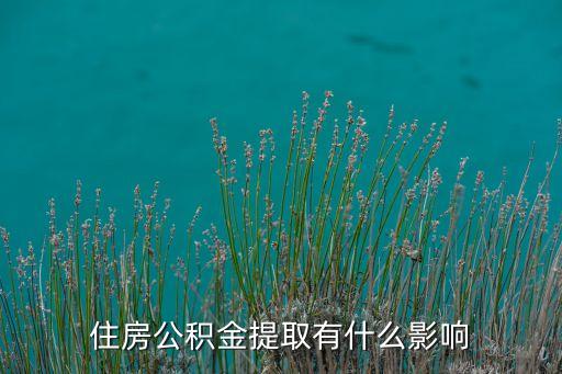 住房公積金提取有什么影響