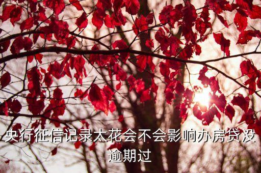 征信有點花有什么影響嗎，央行征信記錄太花會不會影響辦房貸沒逾期過