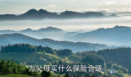 為父母買(mǎi)什么保險(xiǎn)合適