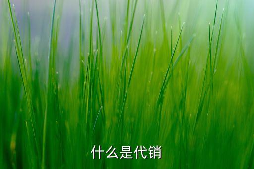自營代銷是什么，什么是代銷