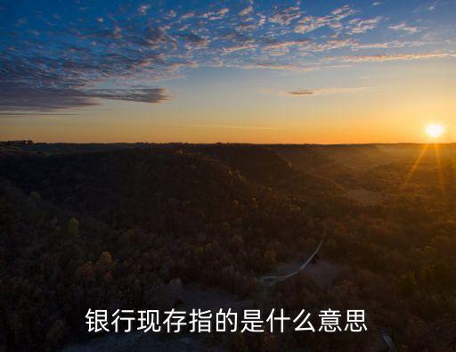 銀行現(xiàn)存指的是什么意思