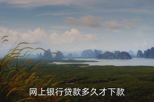 網(wǎng)上銀行貸款多久才下款