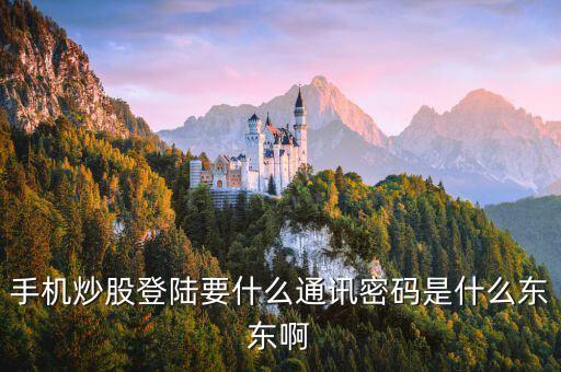 萬聯(lián)證券通訊密碼是什么，手機炒股登陸要什么通訊密碼是什么東東啊