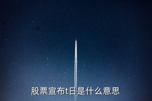 股票宣布t日是什么意思