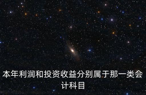 投資收益屬于什么類，本年利潤和投資收益分別屬于那一類會計科目