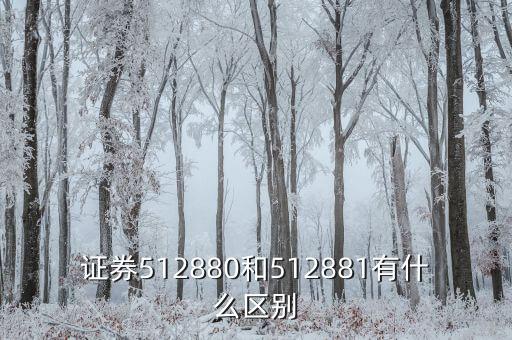 證券512880和512881有什么區(qū)別