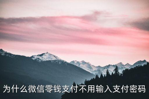 為什么微信不能用零錢支付密碼嗎，為什么微信零錢支付不用輸入支付密碼