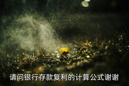 銀行存什么是復(fù)利計(jì)算公式，請(qǐng)問銀行存款復(fù)利的計(jì)算公式謝謝
