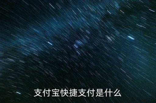支付寶快捷支付功能是什么意思，支付寶快捷支付是什么
