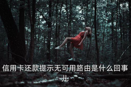 信用卡還款提示無可用路由是什么回事兒