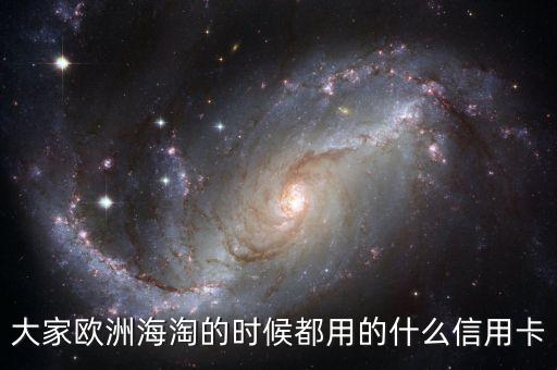 大家歐洲海淘的時(shí)候都用的什么信用卡