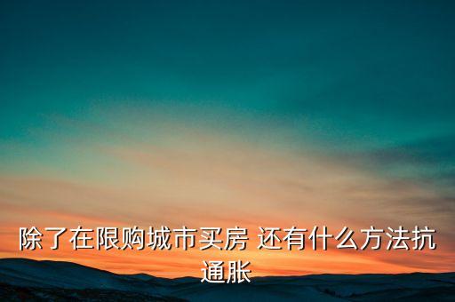 除了在限購(gòu)城市買(mǎi)房 還有什么方法抗通脹