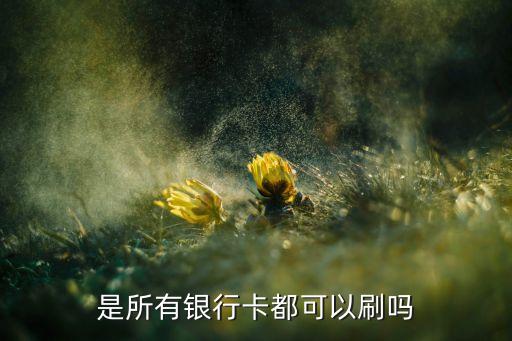是所有銀行卡都可以刷嗎