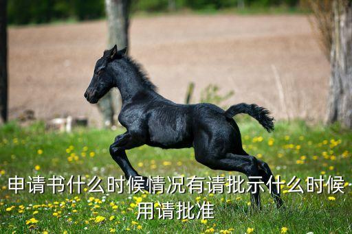 申請書什么時候情況有請批示什么時候用請批準(zhǔn)