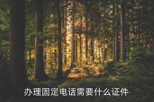 辦理座機(jī)號(hào)需要什么，辦理固定電話需要什么證件