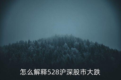 股市大跌是什么意思，怎么解釋528滬深股市大跌