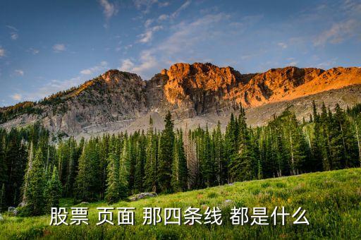 股票4條線代表什么，股票上的四條線分別代表什么