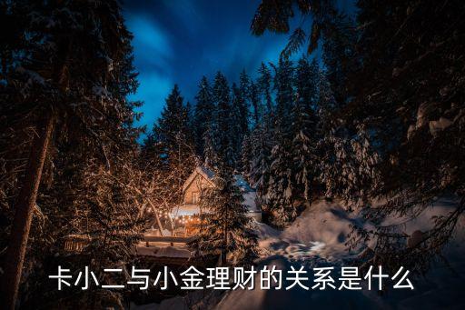 卡小二與小金理財?shù)年P(guān)系是什么