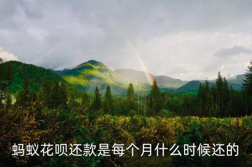 螞蟻花唄還款是每個月什么時候還的