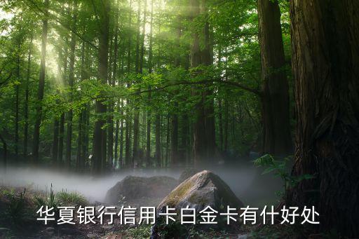 華夏銀行信用卡白金卡有什好處