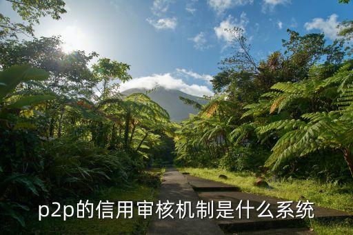 p2p信批是什么，p2p的信用審核機(jī)制是什么系統(tǒng)