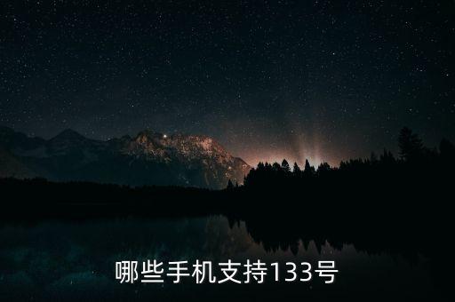 哪些手機(jī)支持133號(hào)