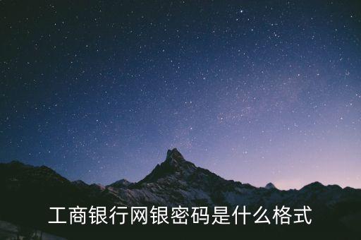 工行的網(wǎng)銀密碼是什么樣的，工商銀行網(wǎng)銀密碼是什么格式