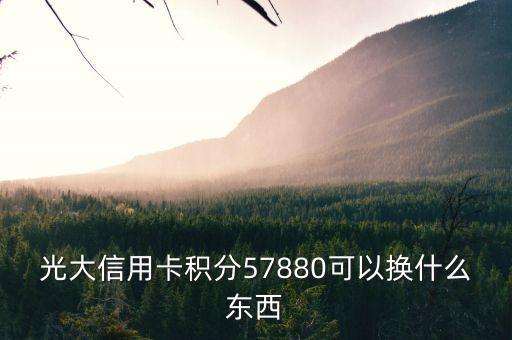 光大積分換什么合適，光大信用卡積分25萬兌換什么禮品