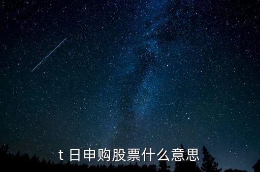 t 日申購股票什么意思