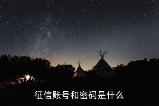 征信賬號(hào)和密碼是什么