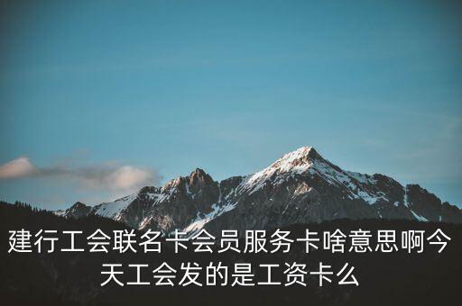 建行工會(huì)聯(lián)名卡會(huì)員服務(wù)卡啥意思啊今天工會(huì)發(fā)的是工資卡么
