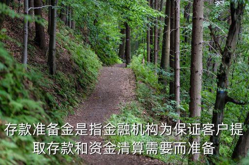 存款準備金是指金融機構(gòu)為保證客戶提取存款和資金清算需要而準備