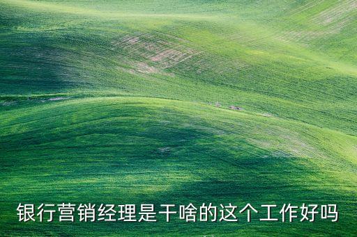銀行銷售經(jīng)理做什么的，銀行銷售經(jīng)理是什么