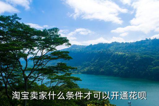 簽約花唄要什么條件，淘寶賣家什么條件才可以開通花唄