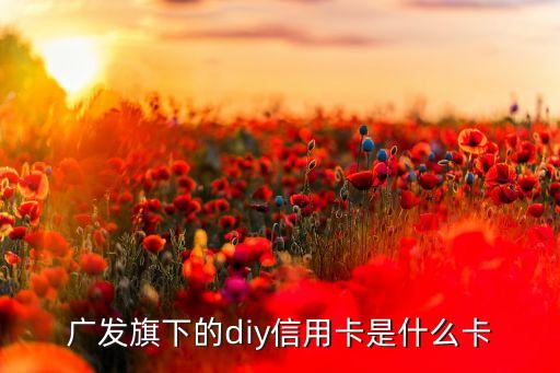 廣發(fā)旗下的diy信用卡是什么卡