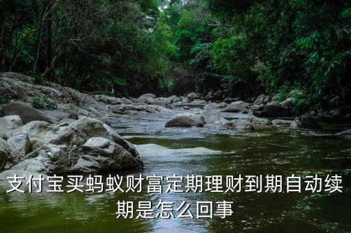 支付寶買(mǎi)螞蟻財(cái)富定期理財(cái)?shù)狡谧詣?dòng)續(xù)期是怎么回事